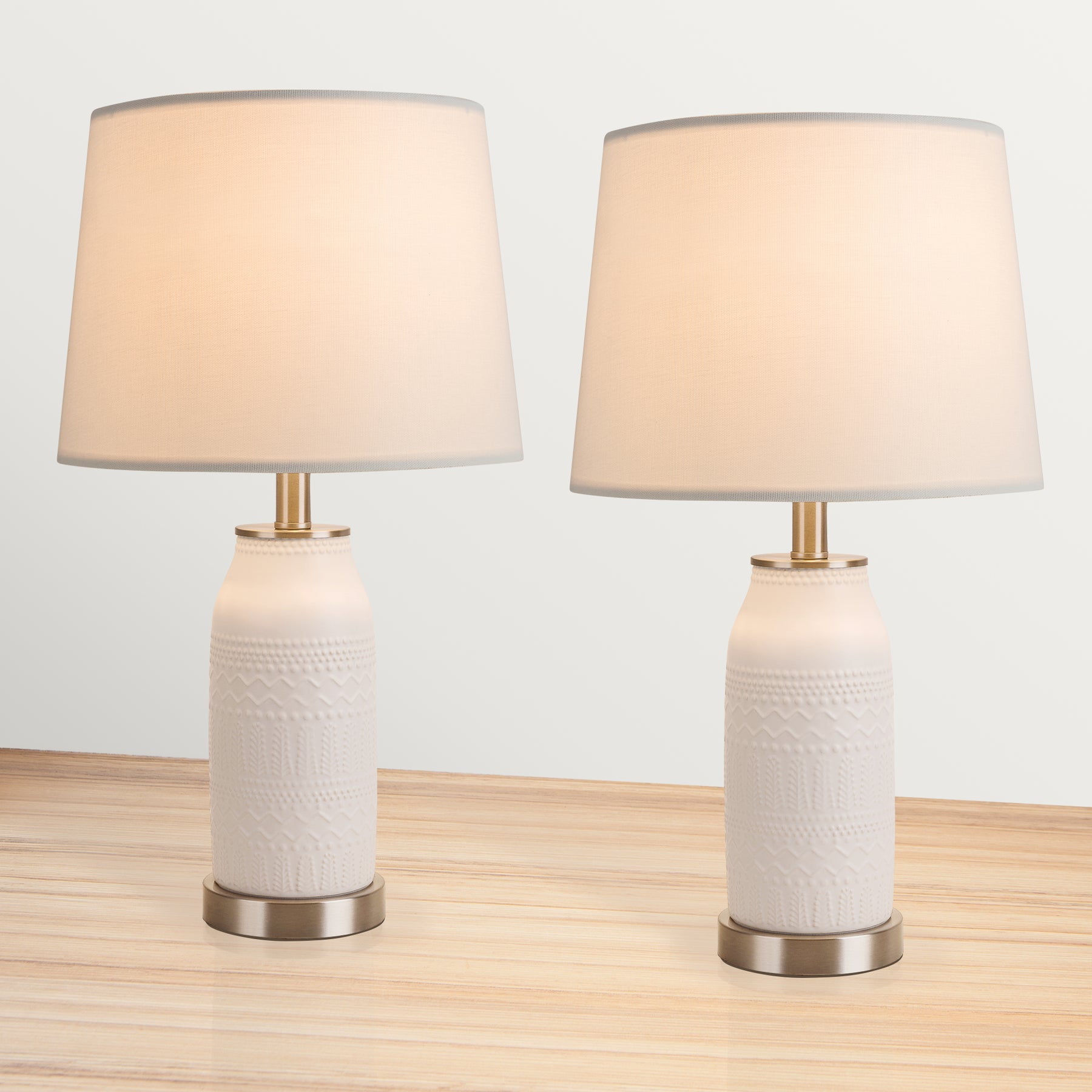 Modern Table Lamps Set of 2 ,Transitional Table Lamp for Living Room