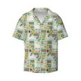 thumbnail image 4 of Salouo Rabbit And Carrot Pattern Cuban Collar Shirts for Men Button-Down Shirt Men's Short Sleeve Shirts Hawaiian Shirts Casual Shirts -3X-Large, 4 of 6