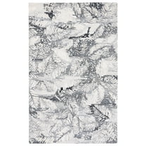 SAFAVIEH Glamour Nina Botanical Area Rug, Black/Ivory, 8' x 10'