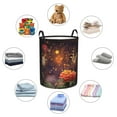 thumbnail image 4 of Balery Butterfly Sitting on a Flower Cesta de ropa redonda con asas, impermeable, independiente, para ropa, juguetes, dormitorio y familia-Small, 4 of 6