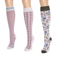thumbnail image 4 of MUK LUKS Women's 3 Pack Cotton Compression Knee-High Socks, 4 of 5