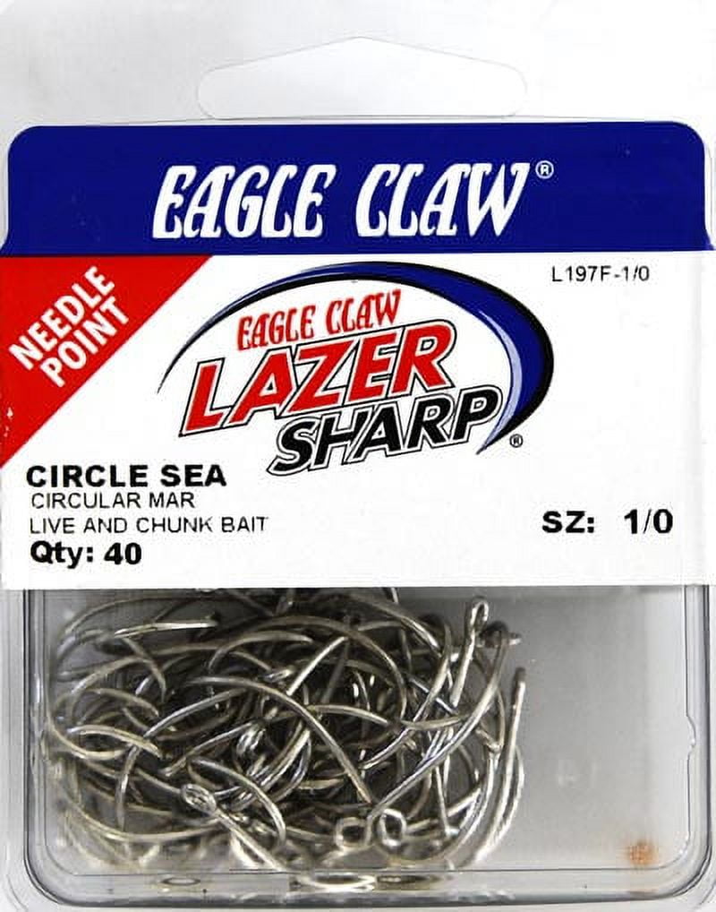 eagle fishing hooks of line circle sea Claw 197 Lazer Sharp L197 Offset Circle Hook -1000 Pack 1/0 to 8/0 (197 Sea Gaurd 1/0-1000 Pack) : Sports & Outdoors The light wire construction maximizes bait mobility and enables rapid Lazer Sharp Striped Bass Fishfinder