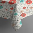thumbnail image 3 of Pioneer Flower Floral Print Pattern Rectangle Tablecloth 60"x84", Waterproof Polyester Table Cloth, Wipeable Spillproof for Dining Camping Indoor Outdoor, 3 of 5