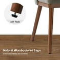 thumbnail image 4 of Upholstered Dining Chairs Armless Side Chairs Set of 4 Solid Wood Legs Restaurant Kitchen Charcoal, 4 of 6