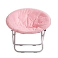 thumbnail image 2 of Urban Shop Faux Fur Saucer Chair, Light Pink, 2 of 5