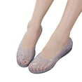 thumbnail image 3 of Women's Casual Breathable Slip-On Sandals, 2 cm Flat Shoes Open Toe Silver, 37-40, 3 of 6