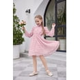 thumbnail image 3 of Arshiner Flypigs Tween Girls Long Sleeve Fall Dresses Swiss Dot Casual Party Dress, 3 of 6