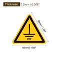 thumbnail image 2 of Uxcell Triangle Pay Attention to Grounding Warning Sign Self Adhesive 50mm 2Pcs, 2 of 4