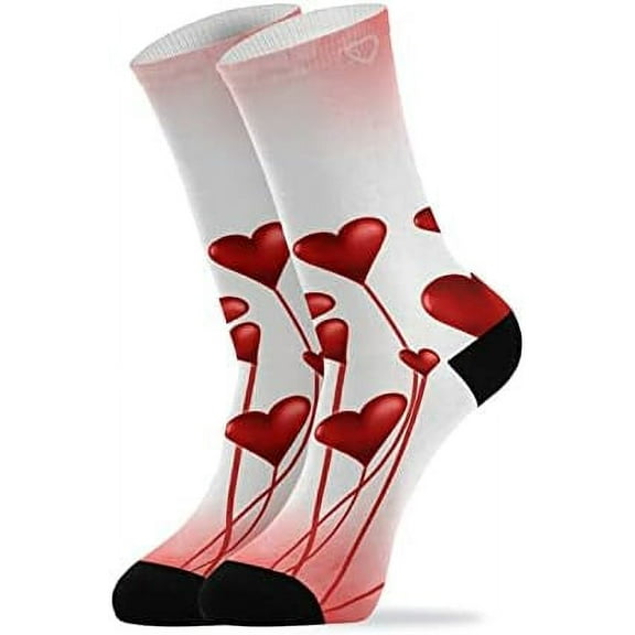 Coolnut Love Heart Socks Winter Warm Socks Fashion Print Socks Novelty Casual Socks for Men Women( 1 Pack)