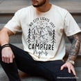 thumbnail image 6 of No City Lights Just Campfire Nights T-Shirt, White and Natural Camping Tee for Stargazing Campers, 6 of 9
