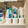 thumbnail image 4 of Riguas Kitchen Storage Box with Wheel Hollowed Design Large Capacity Non-Slip Handle Pantry Organizer Stackable Countertop Seasoning Bottle Spice Organizer, 4 of 6