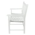 thumbnail image 3 of Shine Company Traditional Hardwood Patio Porch Garden Bench in White, 3 of 5