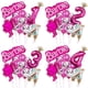 thumbnail image 2 of Juego de 15 globos de tacón alto con temática de muñeca Barbie rosa para niñas Barbie de 1 a 9 años, suministros de decoración para fiestas de cumpleaños con globos de aluminio digitales, 2 of 5