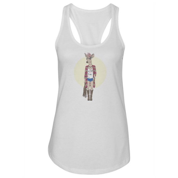 Hipster Deer Girl Design Tank Women -Image by Shutterstock, Female XX-Large