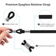thumbnail image 3 of Lot de 5 Sangles de Lunettes, Support de Lunettes Réglable pour Lunettes de Sport et de Lecture, Corde à Lunettes Unisexe pour Hommes et Femmes, (Noir), 3 of 4