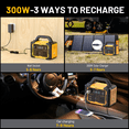 thumbnail image 4 of Mondawe 300W Portable Power Station 299Wh Solar Generator with AC Outlet and 100W Solar Panels for Home Use,Camping,Emergencies, 4 of 13