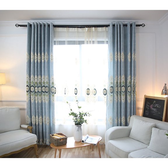 Cortinas VOGOL personalizadas simples de chenilla jacquard opacas