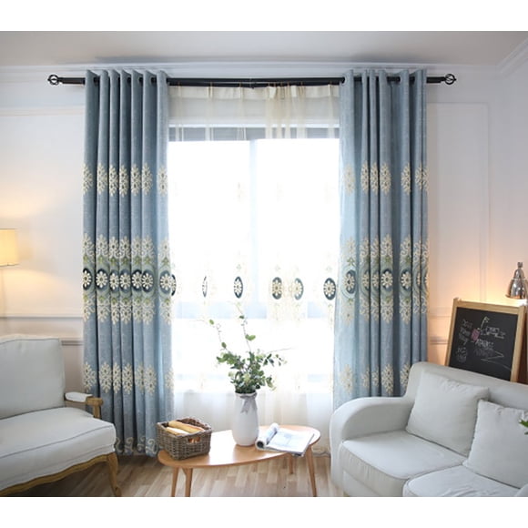 Cortinas VOGOL personalizadas simples de chenilla jacquard opacas