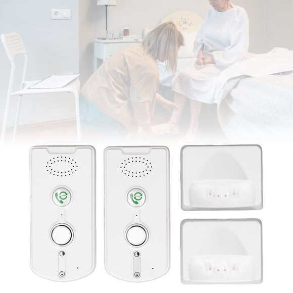 Home Intercom System, 1000m Transmission 2 Way Voice Intercom Plastic and Silicone for Nursery Black,White