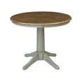 thumbnail image 5 of International Concepts 36" Round Solid Wood Pedestal Table With 2 Cross Back Chairs in Distressed Hickory/Stone, 5 of 5