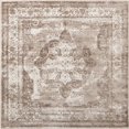 thumbnail image 1 of Unique Loom 3141319 6 x 6 ft. Salle Garnier Sofia Square Rug, Light Brown, 1 of 4