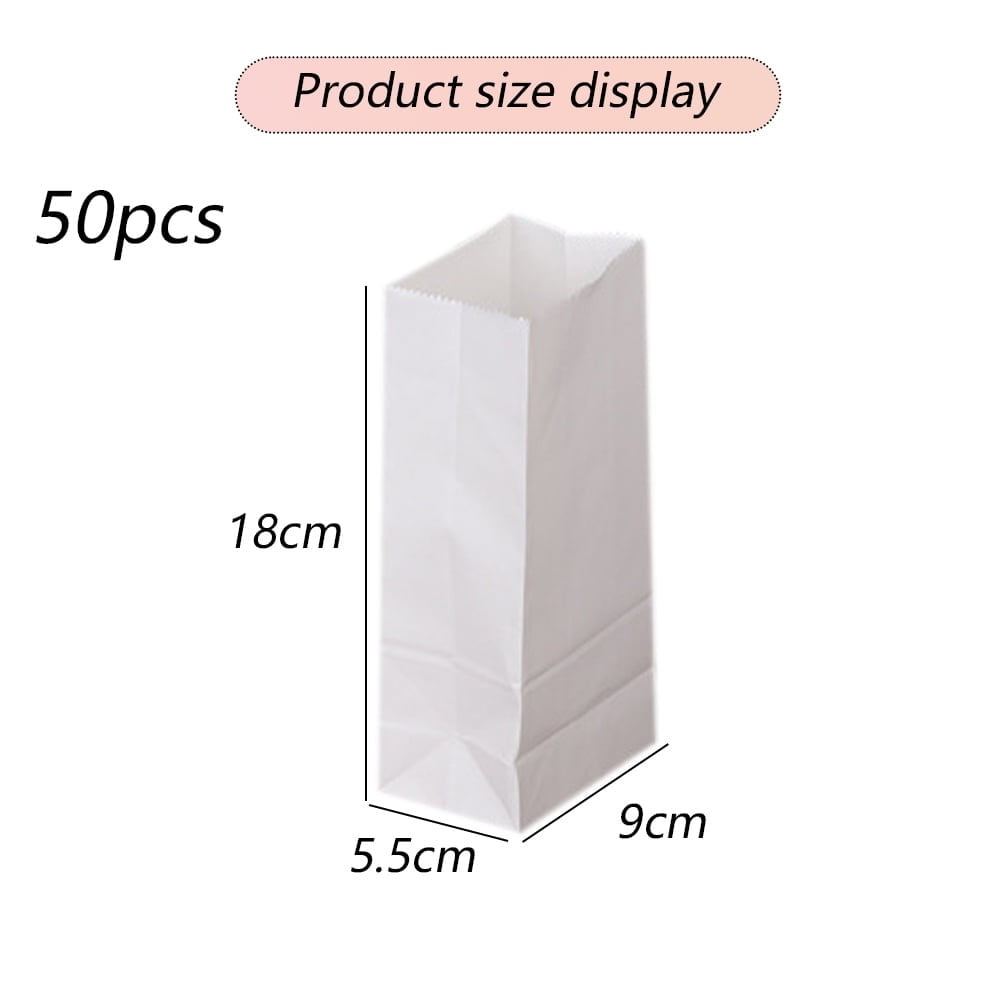 300PCS White Paper Bags for Packing Lunch Snacks Blank White Lunch Bags Holiday Cookie Bags Arts & Crafts Projects for Packaging Party Wedding