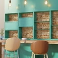 thumbnail image 3 of Dundee Deco's Copper Brown Faux Bricks PVC 3D Wall Panel, 3.3 ft X 2 ft, Interior Design Wall Paneling Decor Commercial and Residential Application, 6.4 sq. feet each, Pack of 10, 3 of 7
