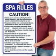 thumbnail image 2 of Arkansas Spa Rules Sign, Complies With State Of Arkansas Pool Safety Code, 24x36 Corrugated Plastic, 2 of 7