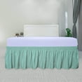 thumbnail image 3 of Easy-Going Wrap Around Ruffled Bed Skirt 14 Inch for Twin／Full Size Beds, Baby Blue, 3 of 3