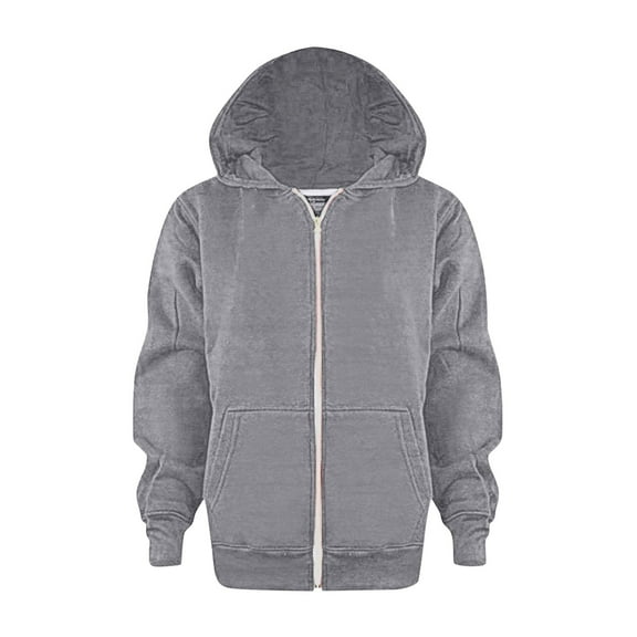 Baby Girls Boys Zip Up Hoodie Sweatshirt Solid Color Long Sleeve Hooded Sweatshirt Casual Athletic Hooded Toddler Winter Clothes for Christmas Gifts Size 4-5