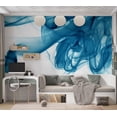 thumbnail image 7 of Tiptophomedecor Abstract Wallpaper Wall Mural - Blue Smoke, 7 of 7