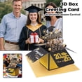 thumbnail image 7 of 2026 Graduation Pop Up Card Box 3D Greeting Card Black Gold Gift Card with Envelope and Message Card Keepsake Decoration, 7 of 7