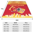 thumbnail image 5 of Custom Kansas City Blanket Personalized Throw Blankets Name and Number for Men Women Boy Football Style Decor Gifts, 5 of 6