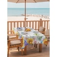 thumbnail image 2 of Outdoor Tablecloth with Umbrella Hole for Patio/Picnic/Party/Camping, Spring Flowers Waterproof Table Cloth Rectangle Table Cover Washable, Watercolor Sunflowers Daisy Butterflies Wood (54"x 80"), 2 of 8