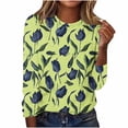 thumbnail image 2 of Cilsoka Women's Casual Long Sleeve Shirts Vintage Print Pullover Top Fall Fashion Outfits Clothes, Ladies Tops and Blouses Dressy, 2 of 6