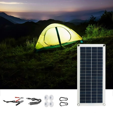 

COFEST Consumer Electronics Smart Wear Panel Charger Assembly Used For Charging 5V Devices Such As Mobile Phones Tablets Cameras 12V Batteries Such As Cars Boats 17x8in 10W Outdoor Solar Black