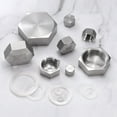 thumbnail image 5 of 4 Pack Hex End Cap, 304 Stainless Steel PT 1/8" Female Pipe Fitting with Washer, 5 of 7