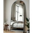 thumbnail image 2 of Antok 68"x 26" Arched Full Length Mirror Standing Floor Mirror Stand Up Mirror, Black Frame, 2 of 7