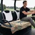 thumbnail image 5 of XYZCANDO Golf Cart Seat Covers Universal Breathable, Compatible with Sports Golf Cart Seats Golf Cart Seat Towel Protector(Dragonfly Mandala), 5 of 8