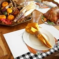 thumbnail image 6 of Fall Placemats Set of 6 Farm Harvest Pumpkin Place Mats Thanksgiving Placemat Black Buffalo Plaid Table Mats for Dining Kitchen Table Holiday Dinner Party Home Fall Decorations 13x19 Inch, 6 of 8