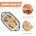 thumbnail image 3 of MasteelfCA Binaural Baking Pan Home Cheese Baked Rice Plate Dinner Food Storage Plate, 3 of 9