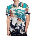 thumbnail image 4 of High Quality Hawaiian Shirts for Men Short Sleeve Aloha Beach Shirt Floral Summer Casual Button Down Shirts Blouses CHR8DO, 4 of 7