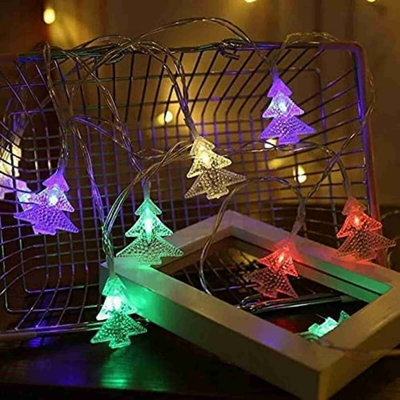 DJKDJL Winter Decor Happy Christmas Tree Shape String Lights Party Christmas Decoration Lights Ideal for Christmas Home Decor