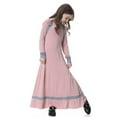 thumbnail image 5 of XAOFW Girl's Dresses Classic Solid Color Long Sleeve Crewneck Dress Evening Party Soft Loose Fit, 5 of 7