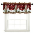 thumbnail image 5 of Fashnice Slot Top Thermal Insulated Short Window Curtain Rod Pocket Half Window Drapes Christmas Kitchen Valance Xmas Cafe Tier Bathroom Scarf Style-I 2pc-Tier Curtain: W:27.5''x H:36'', 5 of 6
