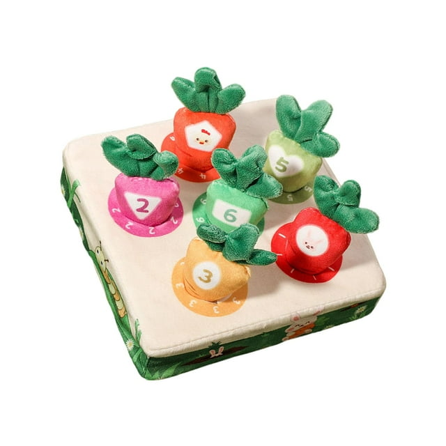 Juguete de peluche de Zanahoria para perros jinwen Bite Doll Interaction Education Molars Toy Game 6 hoyos