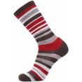 thumbnail image 6 of EnerWear 4 Pairs Women's Stripes Merino Wool Outdoor Hiking Trail Crew Sock Size: US 9-11/Shoe Size 4-10½, 6 of 10