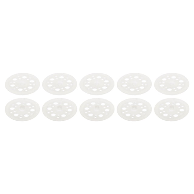 Unique Bargains 46mm Polypropylene Washers Load Spreading Flat Plastic Washers for Fixing Insulation Foam Panels White 400 Pack