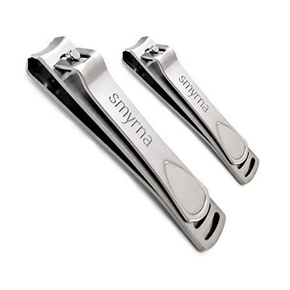 Smyrna High Quality Nail Clipper Set For Men & Women - Stainless Steel Fingernail & Toenail Clipper - Non Slip Finish
