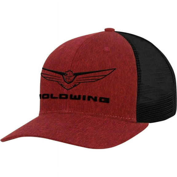 Licensed Goldwing Snapback Mesh Trucker Hat Red/Black